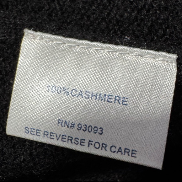 Tyler Boe Cashmere Black Open-Front Long Cardigan - Picture 9 of 10